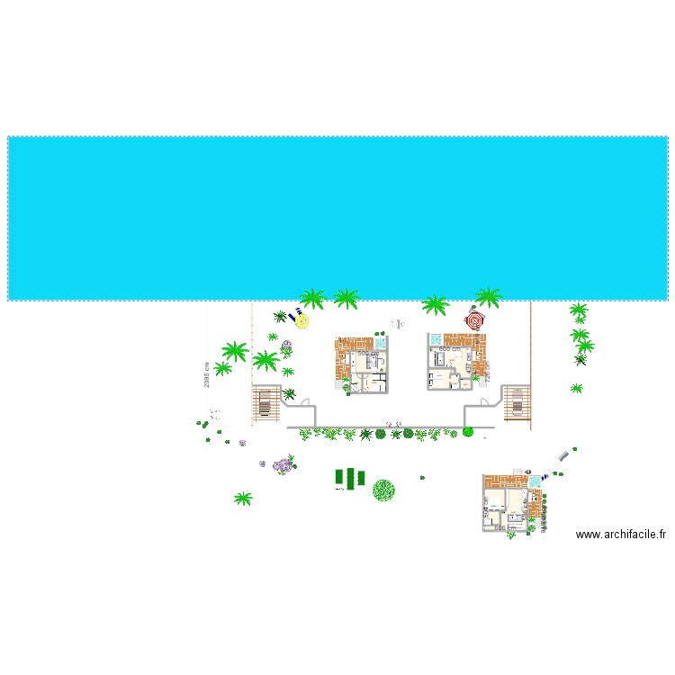 BUNGALOW HITIAA version 2. Plan de 15 pièces et 192 m2