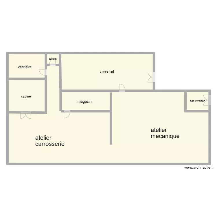 garge vr automobile gael bourson drevet. Plan de 