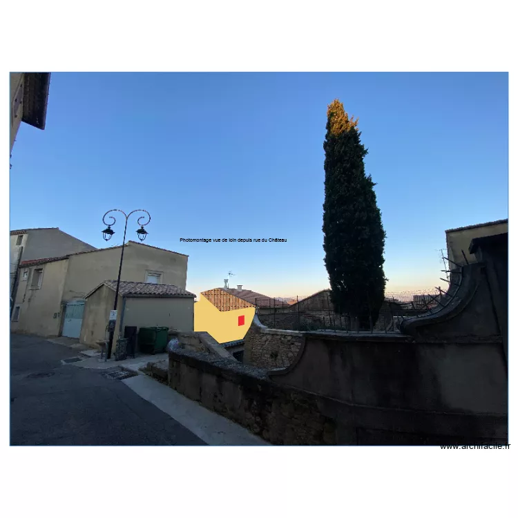 photomontage Auriane vue de loin. Plan de 