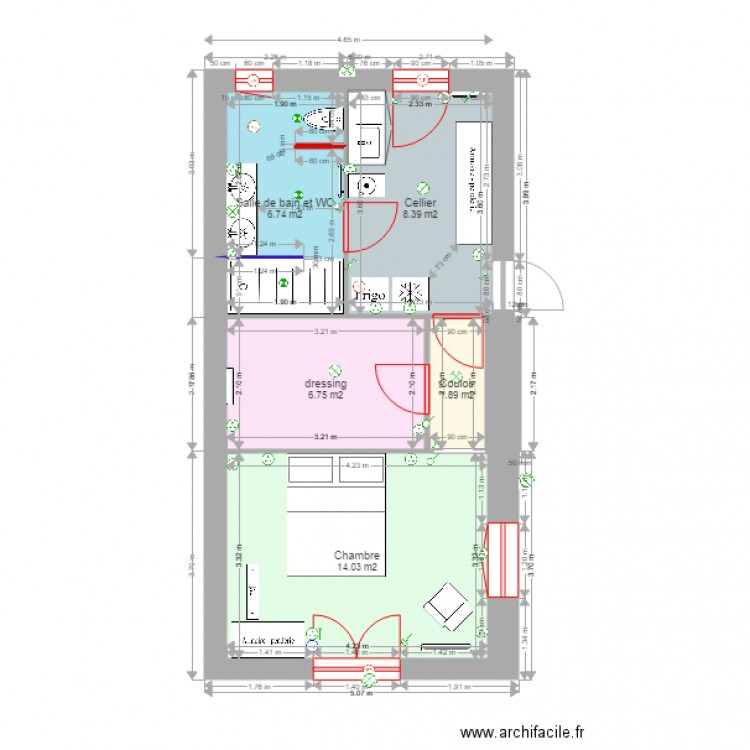 extension 4 pièces 38m hab 22 juin16h. Plan de 0 pièce et 0 m2