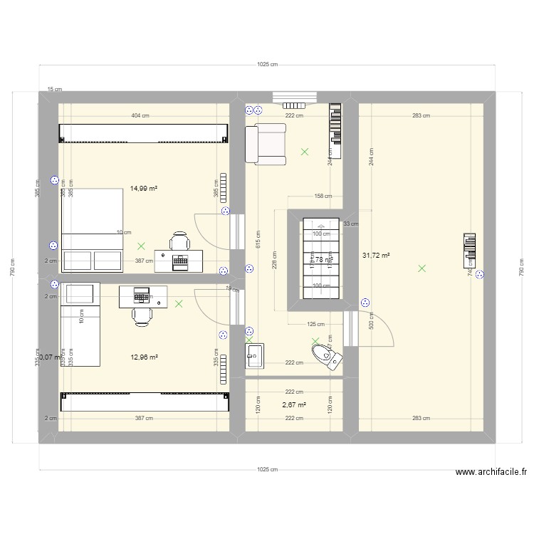 grenier filles option b. Plan de 0 pièce et 0 m2