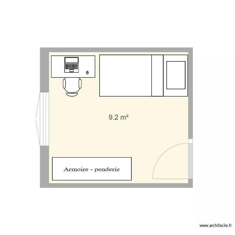 chambre Vidas 2 VER. Plan de 