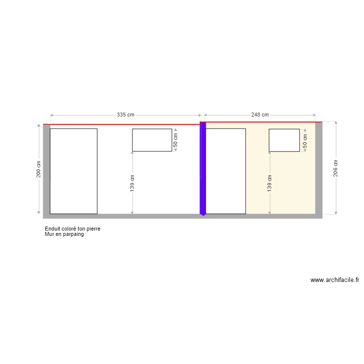 Abri de jardin façade 2. Plan de 1 pièce et 5 m2