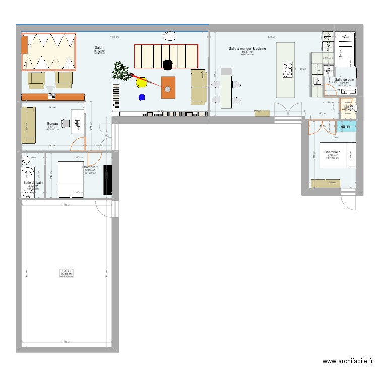 Atelier Bagnolet 3. Plan de 9 pièces et 153 m2
