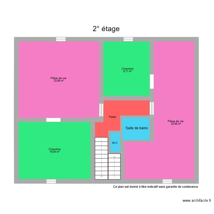 dernier étage bâtiment de geo. Plan de 0 pièce et 0 m2
