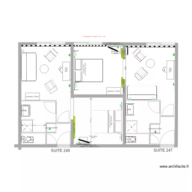 Proposition de fermeture des Suites. Plan de 