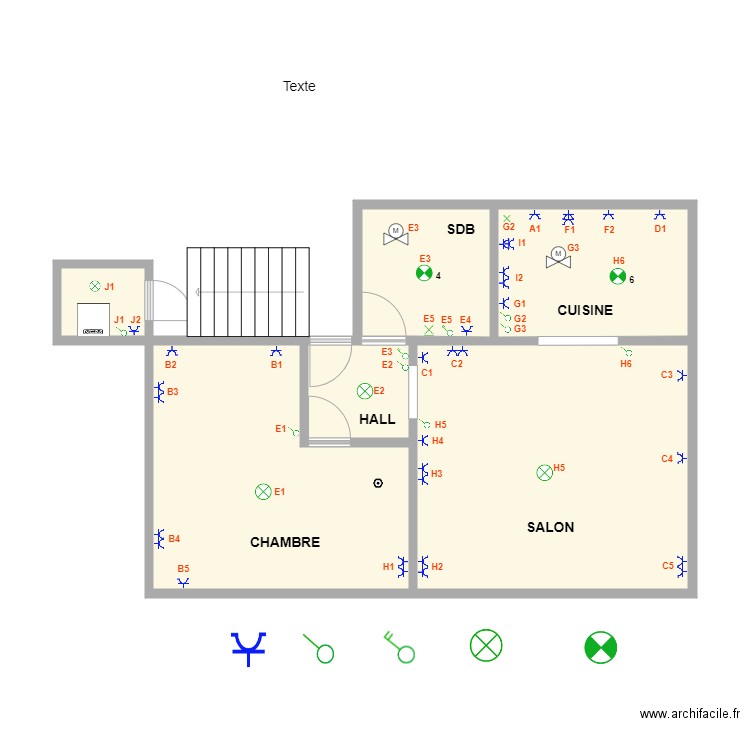 2eme etage 24 02 electrique 03. Plan de 0 pièce et 0 m2