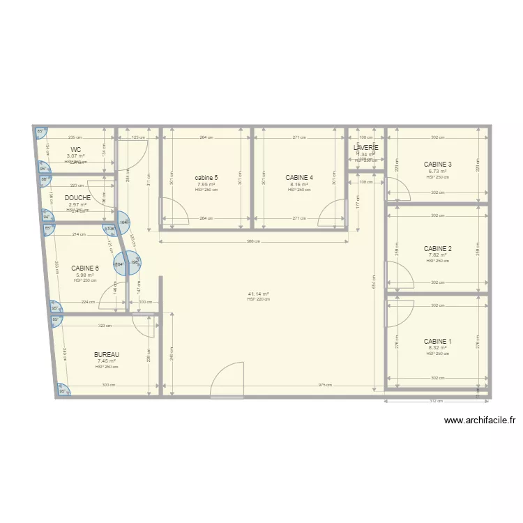 local Melanie. Plan de 