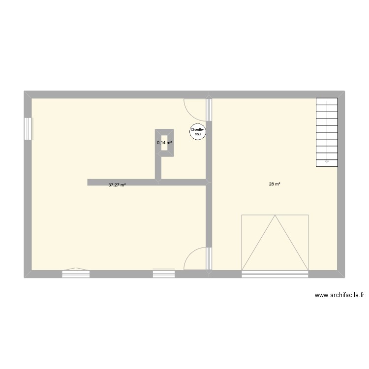 cave maison 76490 . Plan de 3 pièces et 65 m2