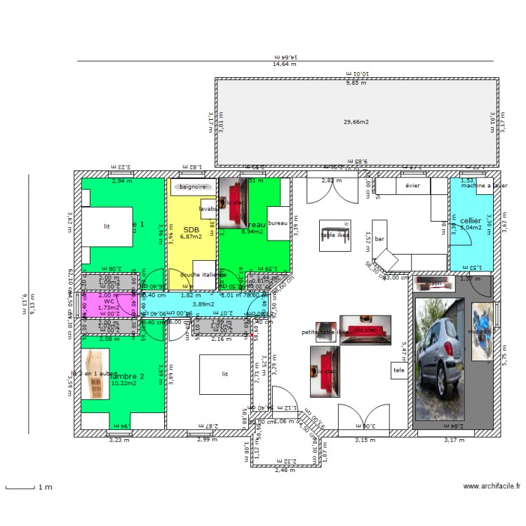 maison vestale 103 M2 inversé   porche  2. Plan de 0 pièce et 0 m2
