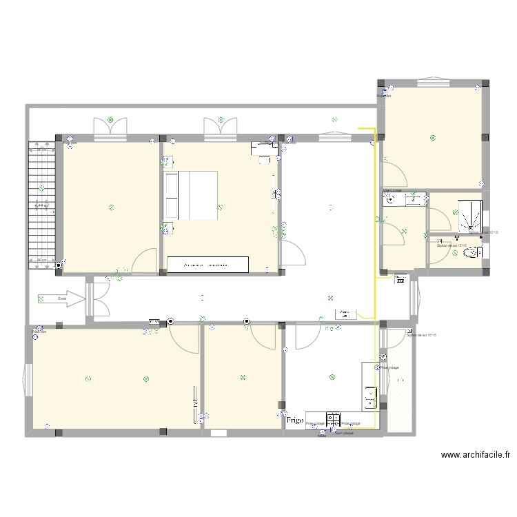 lotfi Alimoussa dalle. Plan de 43 pièces et 606 m2