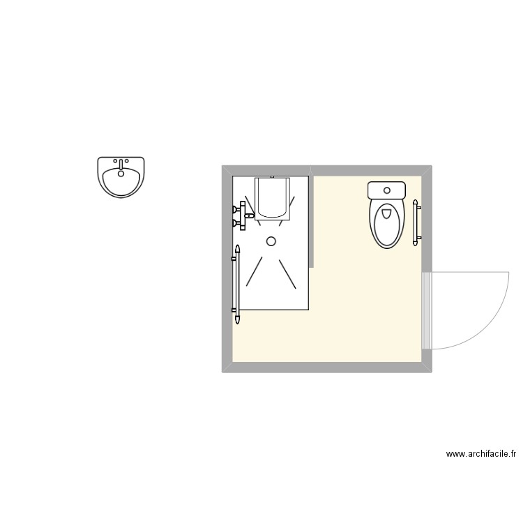 VITRE. Plan de 1 pièce et 4 m2