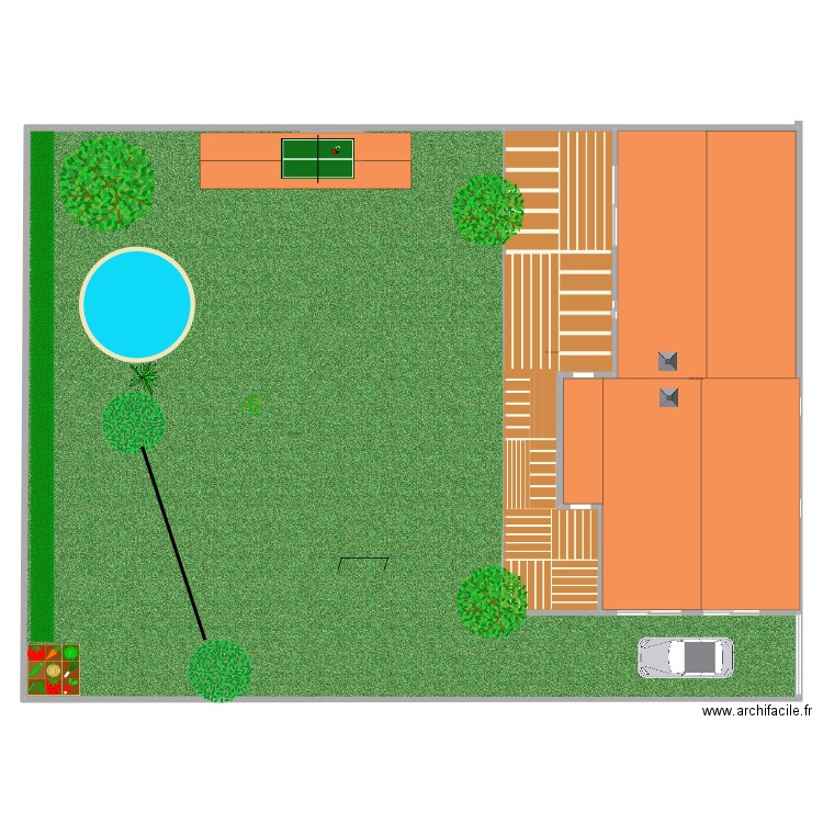 Plan jardin Marseille. Plan de 3 pièces et 758 m2