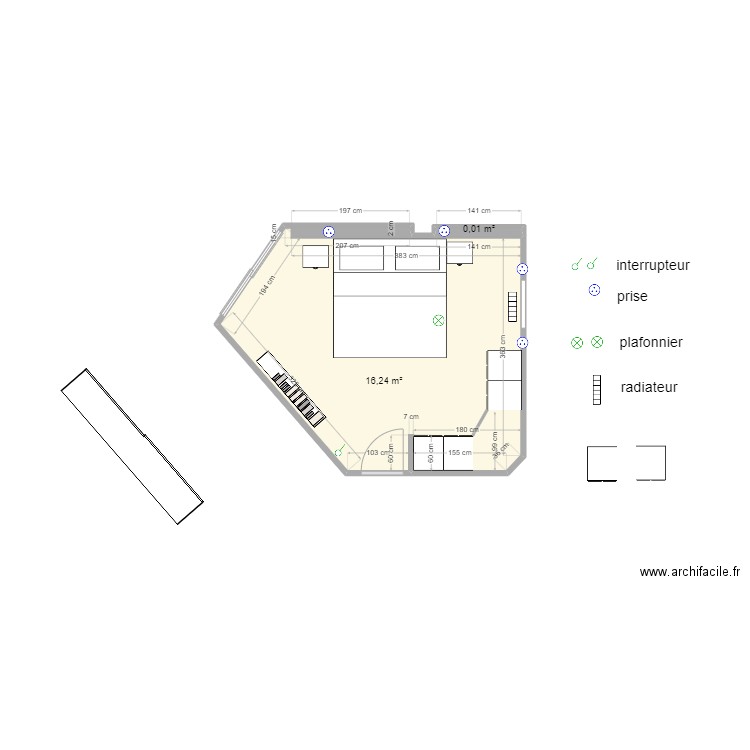 chambrenicole. Plan de 0 pièce et 0 m2