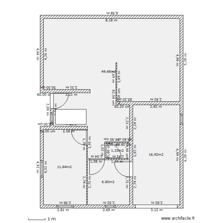 maison 1. Plan de 0 pièce et 0 m2