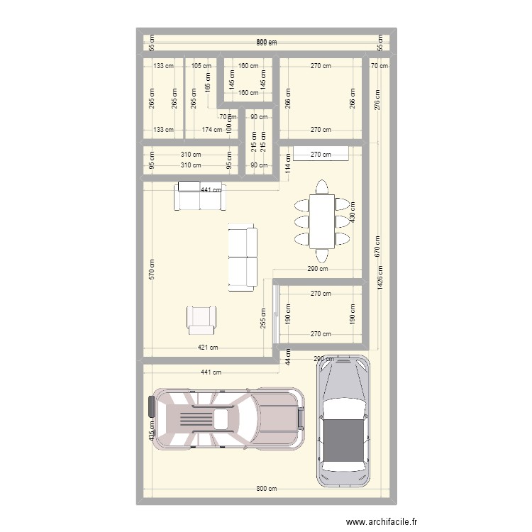 8sur15_rez+2é. Plan de 10 pièces et 110 m2