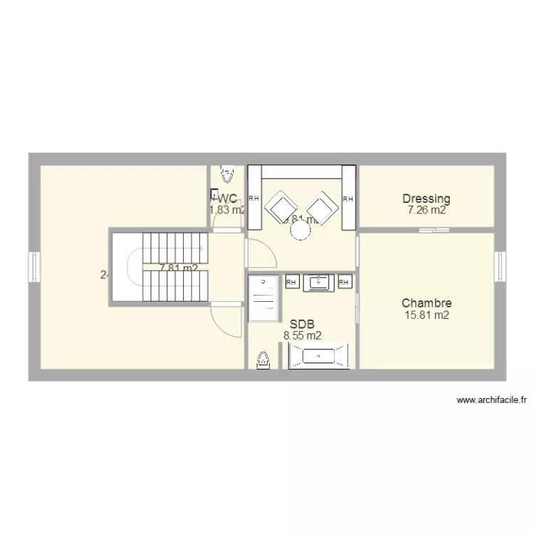 Maison grenier 26 10x14. Plan de 