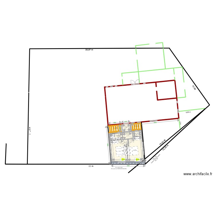 Rectangle 2 Ch 32 M2 VF. Plan de 0 pièce et 0 m2