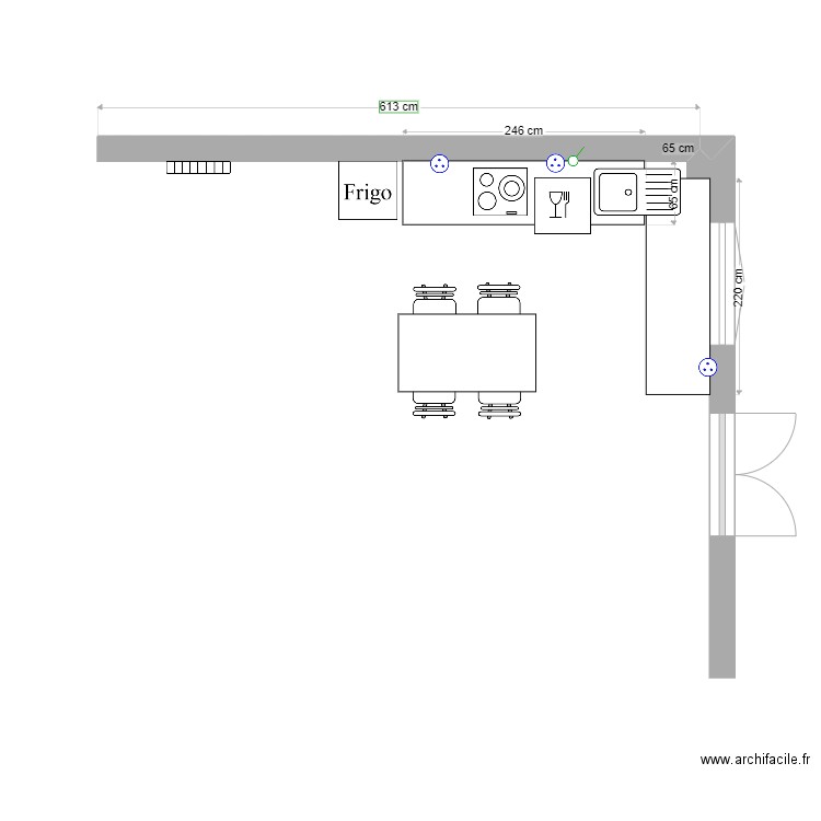 Cuisine RDC4. Plan de 0 pièce et 0 m2