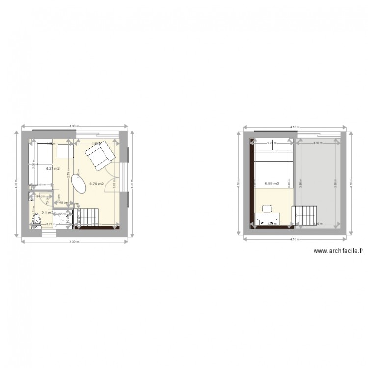 demi etage SON ado E. Plan de 0 pièce et 0 m2