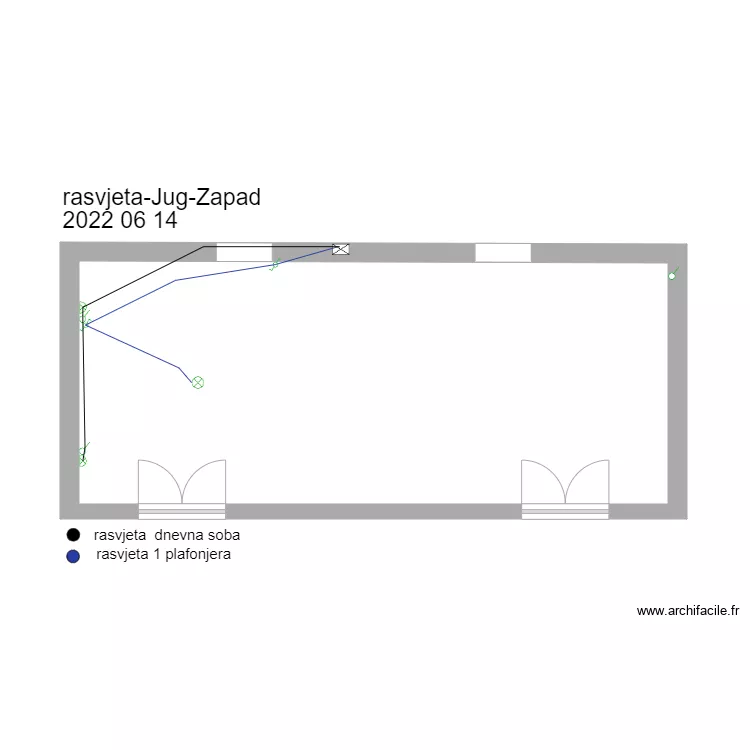 plan-Rasvjeta-Jug-Zapad. Plan de 