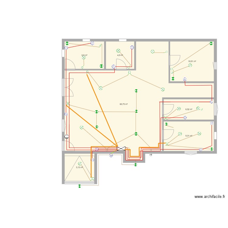 plans 3. Plan de 7 pièces et 104 m2