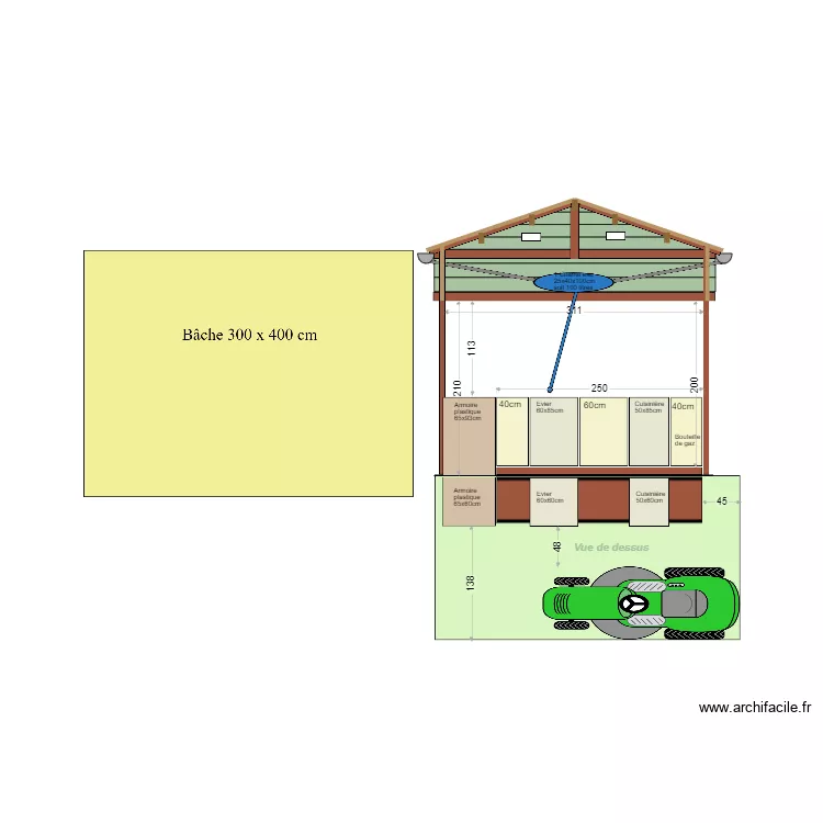 Garage cuisine 03. Plan de 