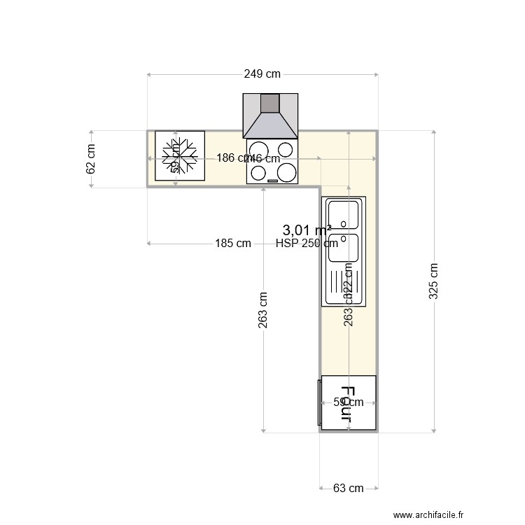 CUISINE LODGE 2. Plan de 0 pièce et 0 m2