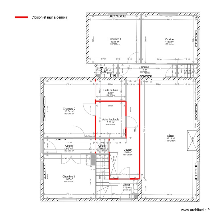 LETONDAL EXISTANT. Plan de 0 pièce et 0 m2