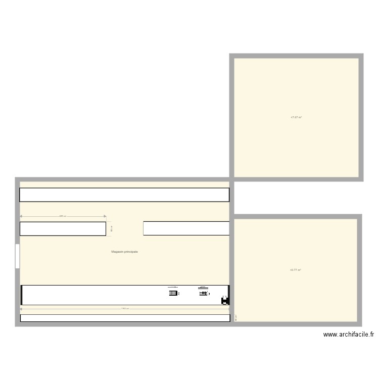 Magasin exaamen gwen. Plan de 0 pièce et 0 m2