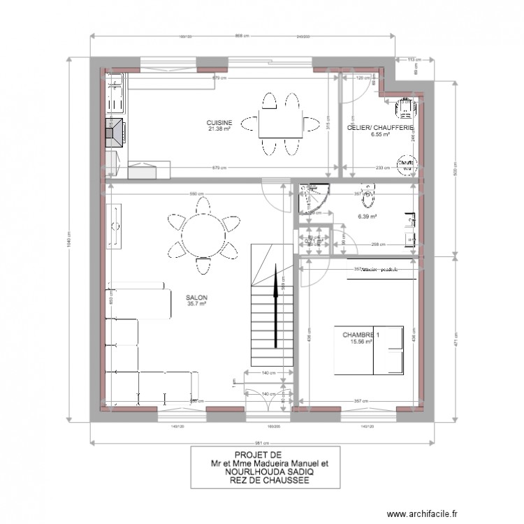 HESERANGE  REZ DE CHAUSSEE. Plan de 0 pièce et 0 m2