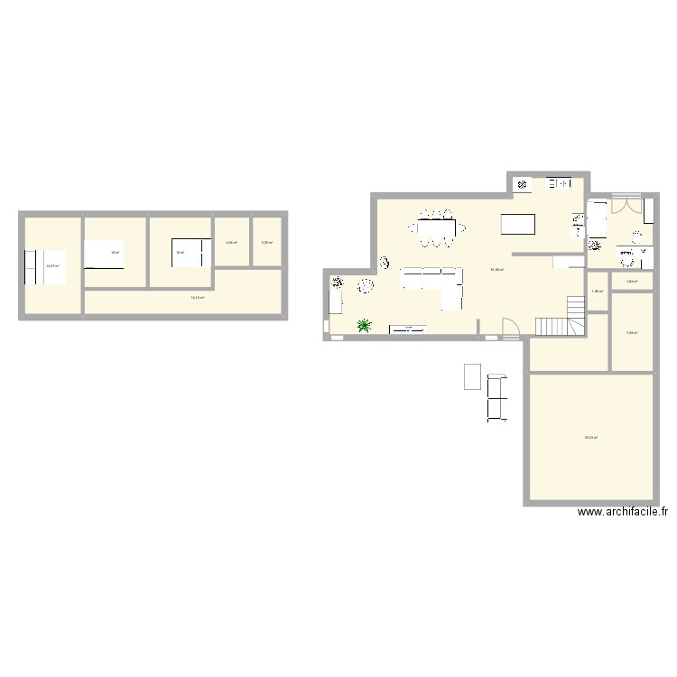 Maison Verneuil. Plan de 11 pièces et 192 m2