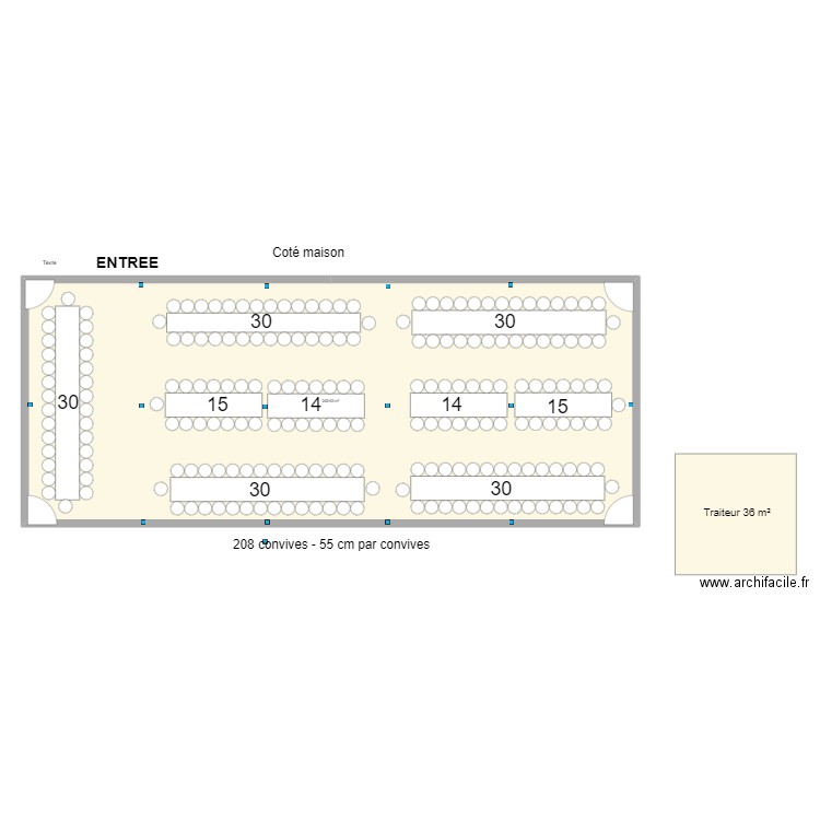 MARIAGE FAUSTINE PLAN TENTE. Plan de 1 pièce et 246 m2