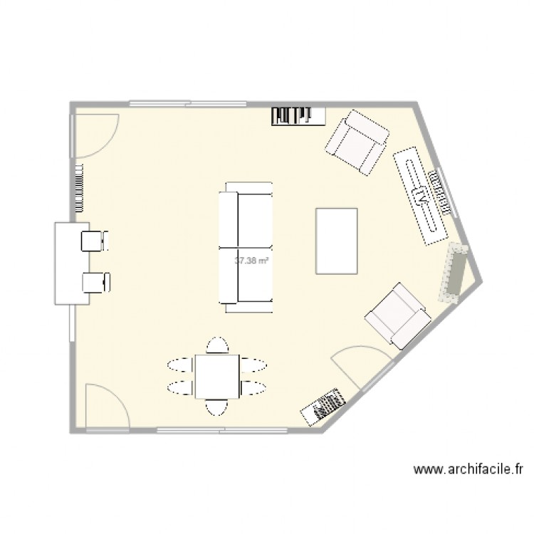 aménagement salon. Plan de 0 pièce et 0 m2