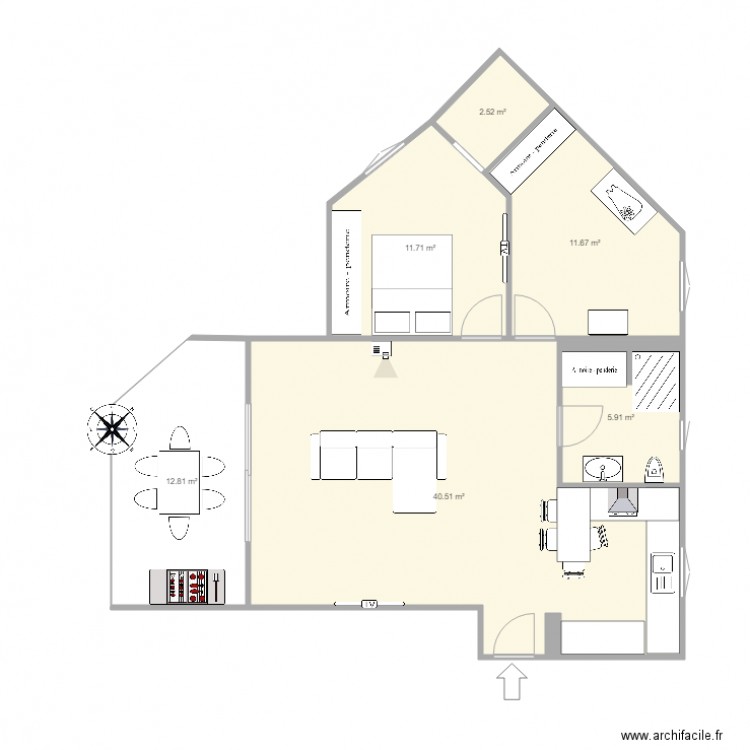F3 Route d Alata. Plan de 0 pièce et 0 m2