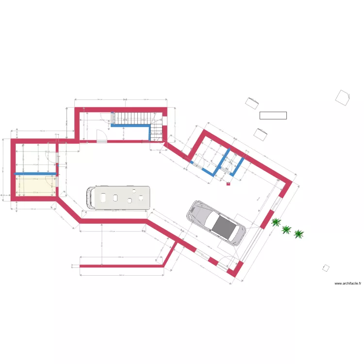 Villa r&eacute;alisation sous sol projet17 sous sol. Plan de 