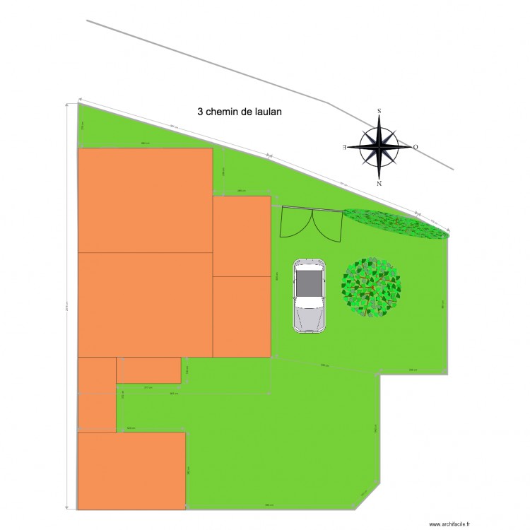 plan de masse toiture initial. Plan de 0 pièce et 0 m2