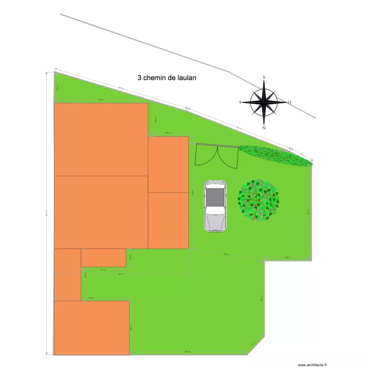 plan de masse toiture initial. Plan de 