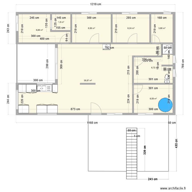 4 containers. Plan de 0 pièce et 0 m2