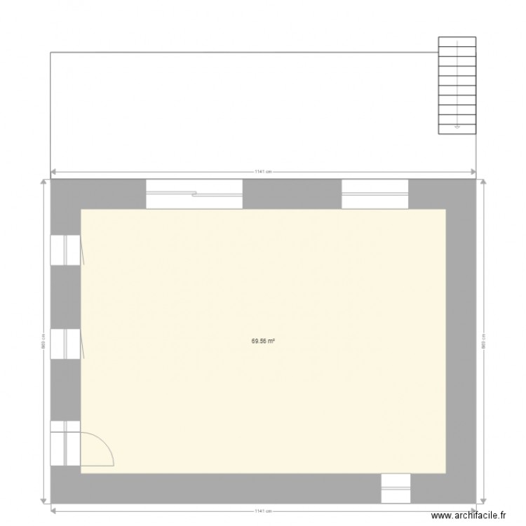 Plan terrasse. Plan de 0 pièce et 0 m2