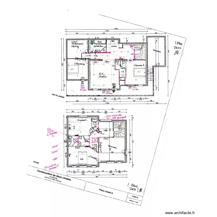 Chalet A RDJ Etage 0505. Plan de 