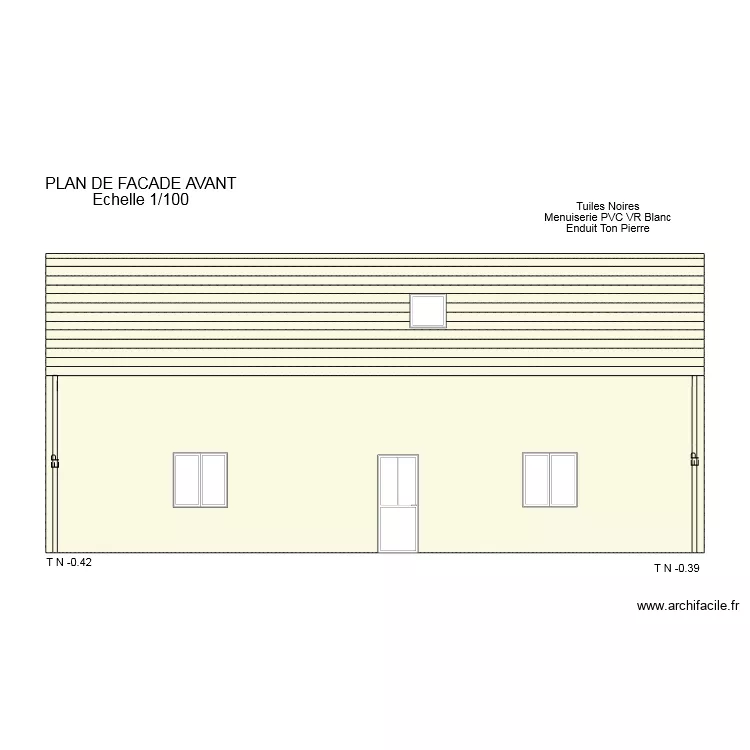 permis 3 sci facade avant. Plan de permis 3 sci facade avant. Plan de