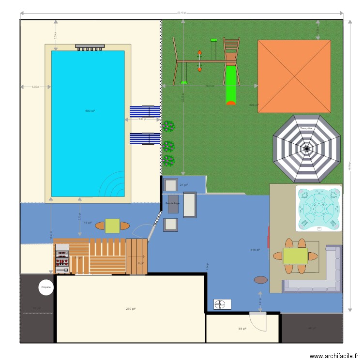 la cour10calcul. Plan de 0 pièce et 0 m2