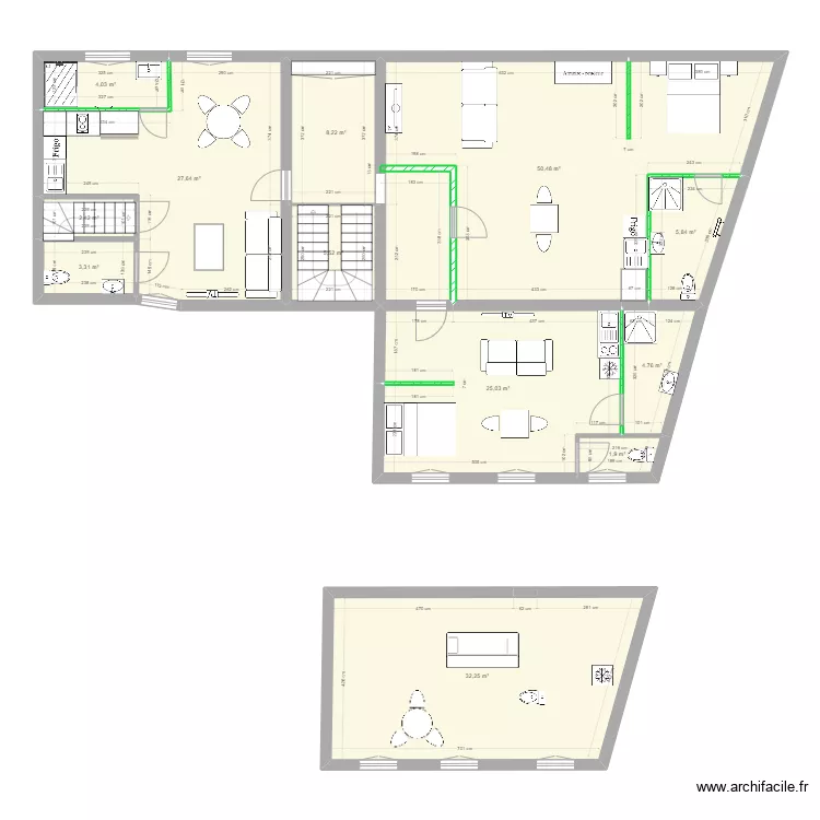 location ancien bureau 2. Plan de 