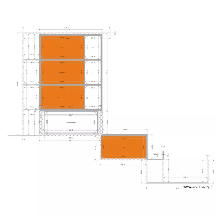 PROFIL BAT et STUDIO. Plan de 
