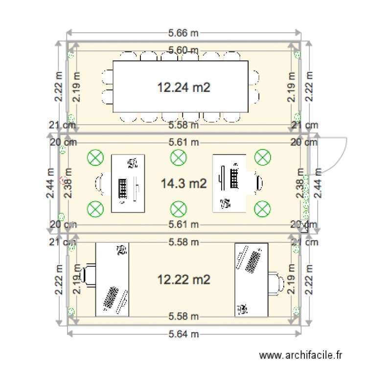 BUREAU EXTENSIBLE Hydrogec. Plan de 0 pièce et 0 m2