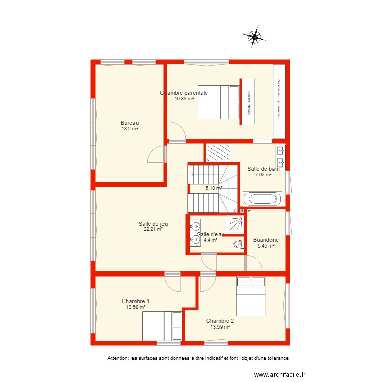 BI 2669 étage non côté. Plan de 0 pièce et 0 m2