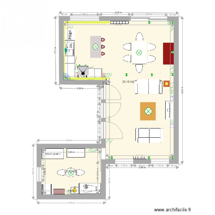 Dessin et Aménagement. Plan de 0 pièce et 0 m2