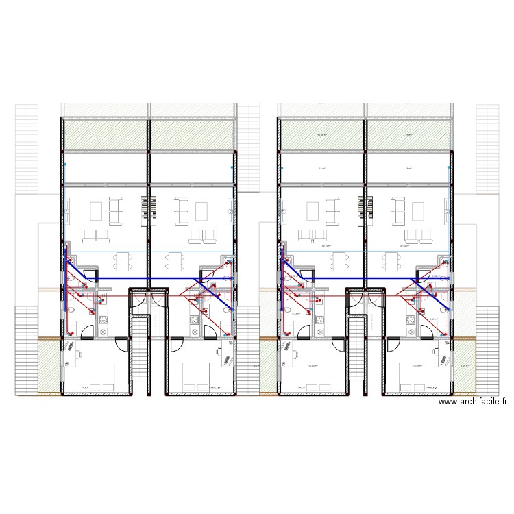 INZOZI MEP é2. Plan de 153 pièces et 1969 m2