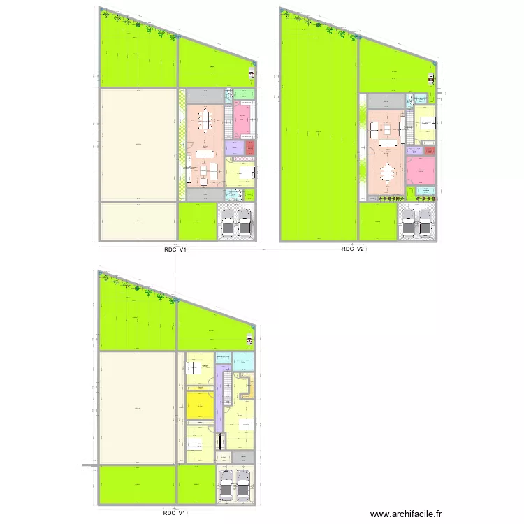 Duplex Jumeles Plan Revise. Plan de 